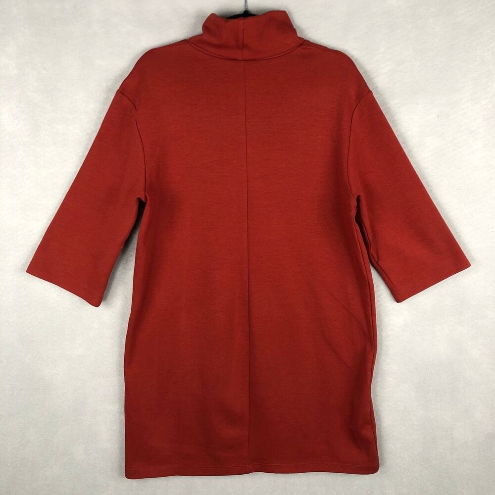 Zara Women's Size Medium Sweater Shift Dress Orange - Picture 4 of 7